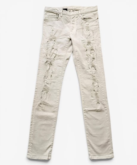 2014 DIOR HOMME REPAIRED DISTRESSED DENIM［28］