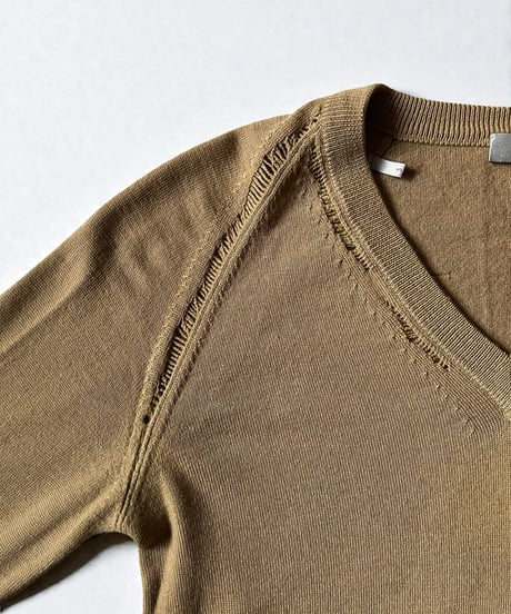 A/W 2004 DIOR HOMME “VOTC” DISTRESSED ELBOW PATCH KNIT