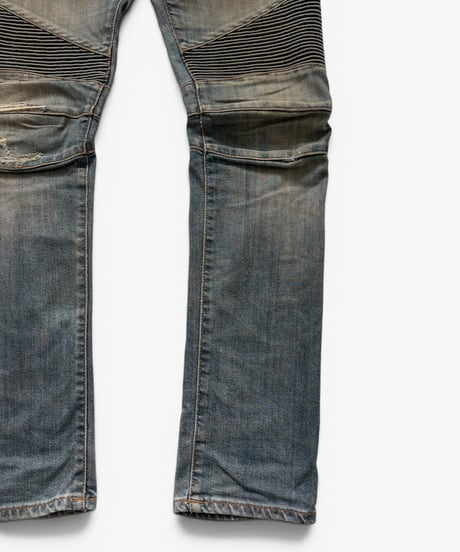 A/W 2011 BALMAIN HOMME BY CHRISTOPHE DECARNIN CAMPAIGN WASHED BIKER DENIM［28］