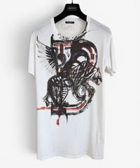 S/S 2011 BALMAIN HOMME BY CHRISTOPHE DECARNIN EAGLE TIGER T-SHIRT［L］