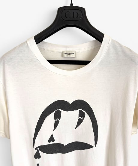 2015 SAINT LAURENT PARIS BLOOD LUSTER T-SHIRT［S］