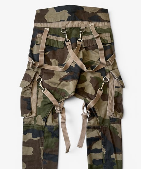 S/S 2011 BALMAIN HOMME BY CHRISTOPHE DECARNIN PARACHUTE CARGO PANTS［XS］