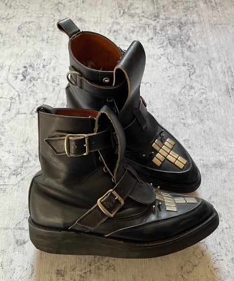 1986s BOY LONDON Metal Cross Creeper Boots［US7］