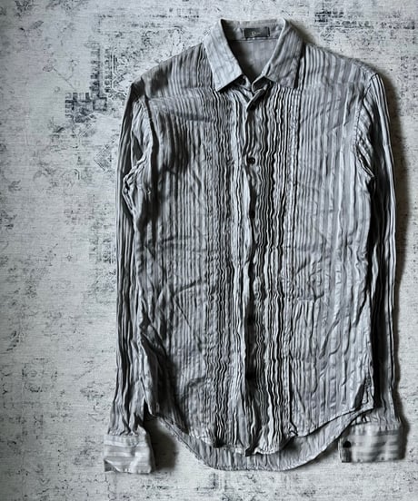 S/S 2005 Dior HOMME “BECK” Sheer Stripe Dress Shirt