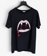 S/S 2014 SAINT LAURENT PARIS BLOOD LUSTER SUMMER COTTON T-SHIRT［S］