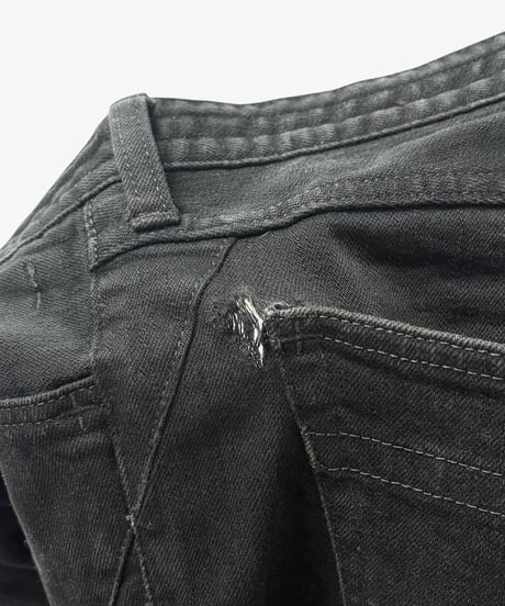 S/S 2008 NUMBER (N)INE “BIRDS” CRYING HEART BRACK STRETCH DENIM［3］