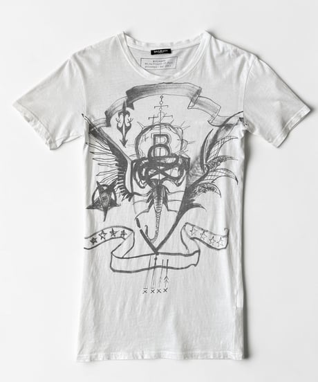 S/S 2011 BALMAIN BY CHRISTOPHE DECARNIN  GRAPHIC T-SHIRT ［XS］