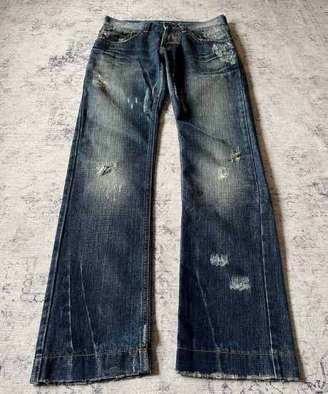 2000s DOLCE&GABBANA scratch denim