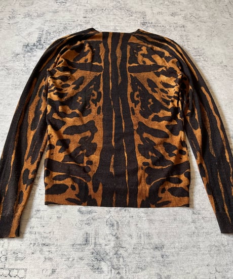 Alexander McQueen Leopard V-Neck Knit