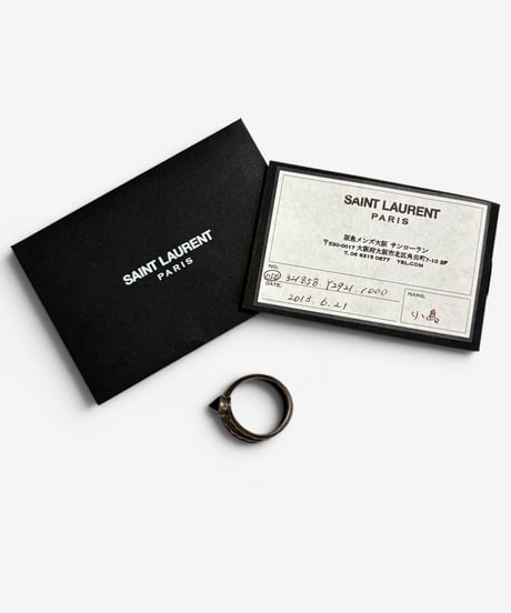 S/S 2013 SAINT LAURENT PARIS SPIRAL ONYX RING