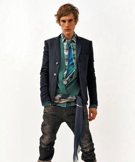 A/W 2011 BALMAIN HOMME BY CHRISTOPHE DECARNIN MARIN 2B BLAZER SET