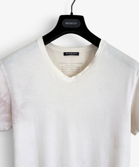 A/W 2010 BALMAIN HOMME BY CHRISTOPHE DECARNIN BLOOD STAIN T-SHIRT［M］