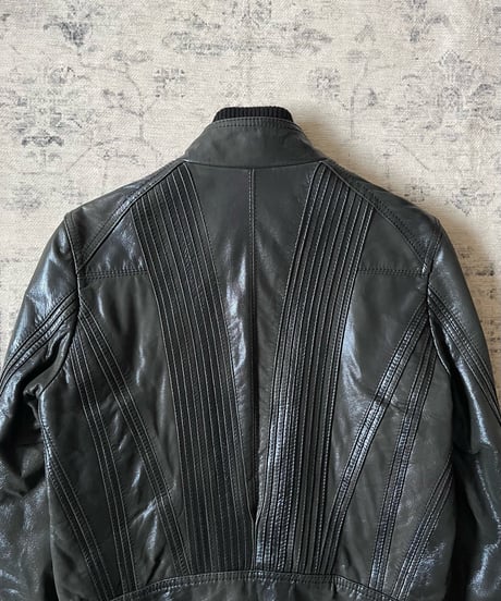 A/W 2008 Dior HOMME "LUMIERE DU NORD" Shiny Coated Leather Biker Jacket