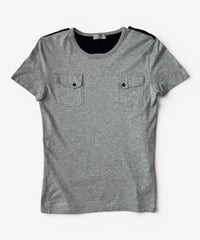 A/W 2007 DIOR HOMME “NAVIGATE” PANELED EPAULETTE T-SHIRT