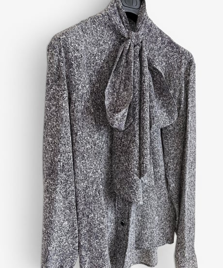 A/W 2005 DIOR HOMME “GLAM ROCK” PUSSY-BOW SILK SHIRT［38］