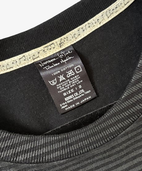 S/S 2009 NUMBER (N)INE “THE LONESOME HEROES” BORDER PRINT T-SHIRT［2］