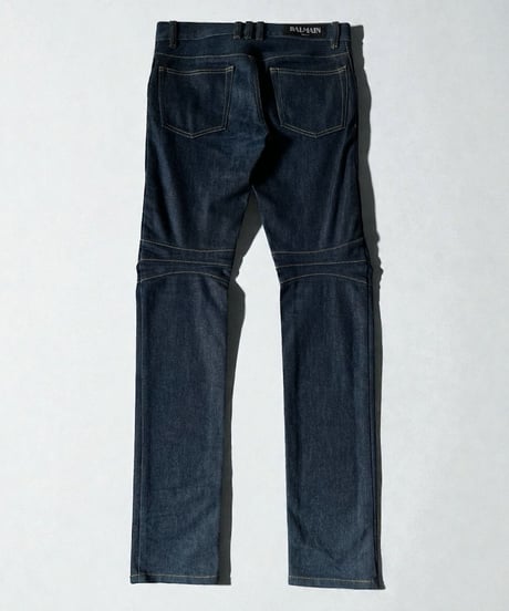 BALMAIN HOMME BIKER RAW DENIM