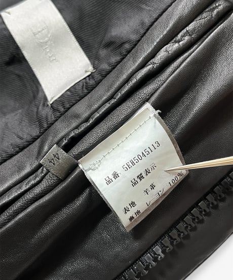 S/S 2005 DIOR HOMME “BECK” CAMPAIGN/RUNWAY LEATHER JACKET