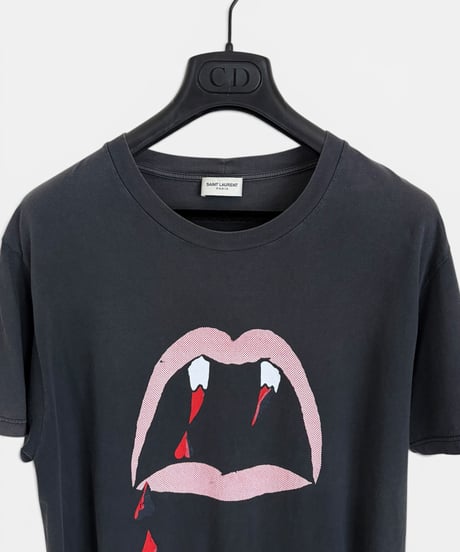 2015 SAINT LAURENT PARIS BLOOD LUSTER T-SHIRT［M］