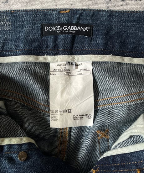 2000s DOLCE&GABBANA scratch denim
