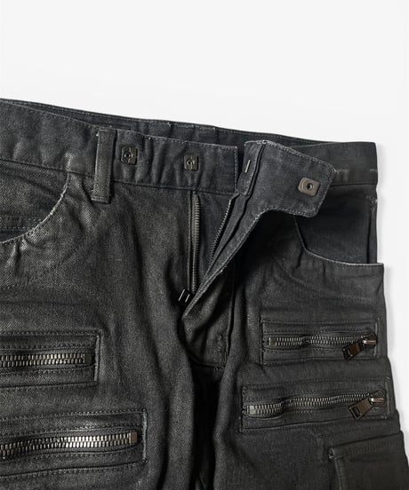 A/W 2014 BALMAIN HOMME WAXED BIKER DENIM 27