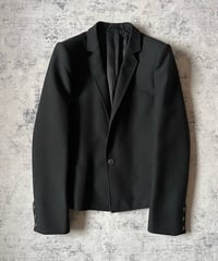2007 Balenciaga by Nicolas Ghesquière Cropped Narrow Lapel Tailored Jacket