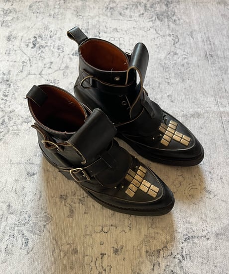 1986s BOY LONDON Metal Cross Creeper Boots［US7］