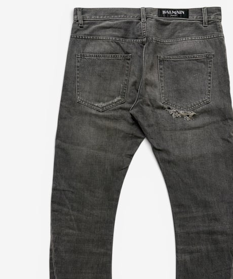 A/W 2013 BALMAIN HOMME DISTRESSED REPAIR DENIM［30］