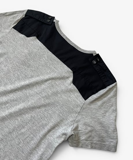 A/W 2007 DIOR HOMME “NAVIGATE” PANELED EPAULETTE T-SHIRT