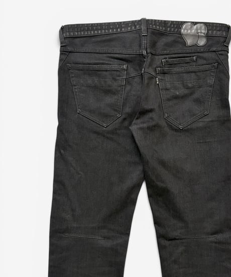 A/W 2007 NUMBER (N)INE “LOVE GOD MURDER” CRYING HEART BLACK STRETCH DENIM［5］