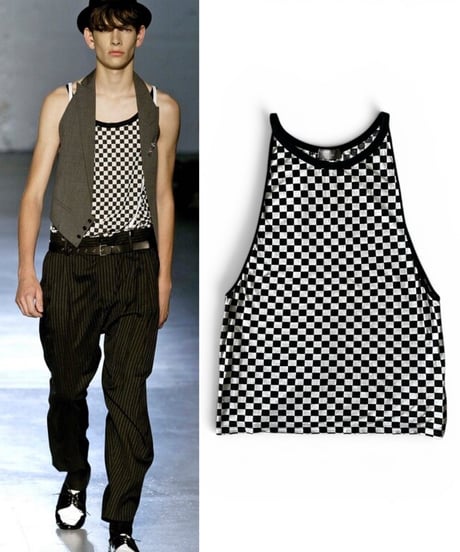 S/S 2006 DIOR HOMME “MODS/SKA” CHECKERED CAMISOLE