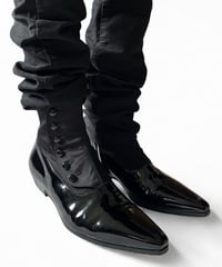 A/W 2006 Dior HOMME “THESE GRAY DAYS” Button Patent Leather Boots