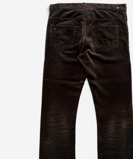A/W 2005 DIOR HOMME “GLAM ROCK” DARK BROWN VELVET BOOTCUT［29］