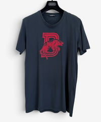 S/S 2011 BALMAIN HOMME BY CHRISTOPHE DECARNIN DISTRESSED B TIGER T-SHIRT［L］