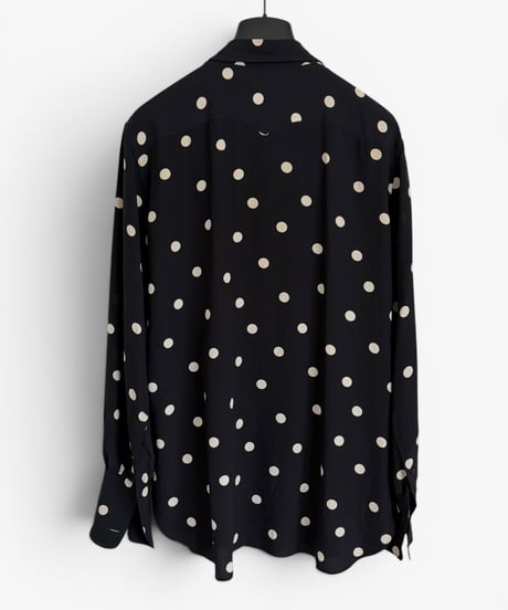 S/S 2020 SAINT LAURENT PARIS POLKA DOT SILK SHIRT［38］