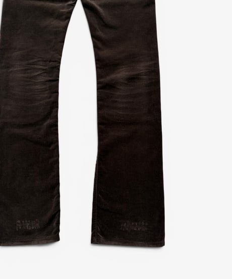 A/W 2005 DIOR HOMME “GLAM ROCK” DARK BROWN VELVET BOOTCUT［29］