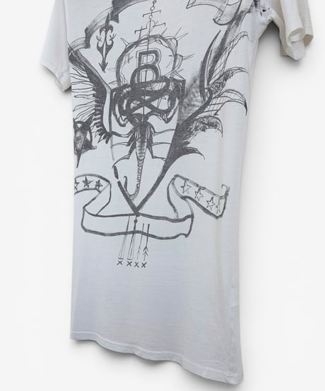 S/S 2011 BALMAIN HOMME BY CHRISTOPHE DECARNIN SCORPION GRAPHIC T-SHIRT［XS］