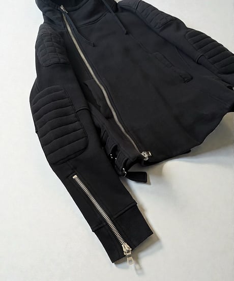 A/W 2012 BALMAIN HOMME BIKER ZIP HOODIE JACKET