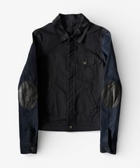 CHIRISTIAN DADA ELBOW PATCH DENIM JACKET