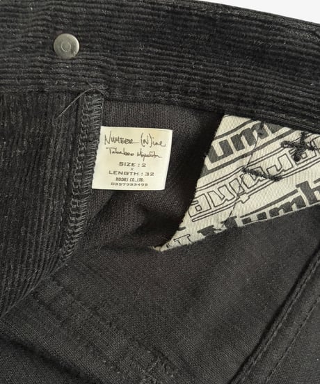 A/W 2005 NUMBER (N)INE “THS” CRYING HEART CORDUROY PANTS［2］