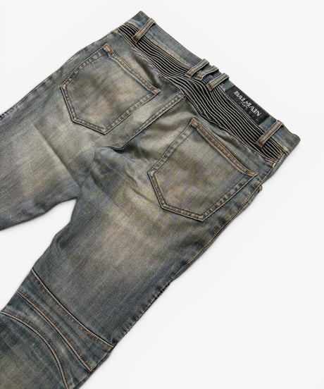 A/W 2011 BALMAIN HOMME BY CHRISTOPHE DECARNIN CAMPAIGN WASHED BIKER DENIM［28］