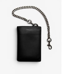 S/S 2019 SAINT LAURENT PARIS GRAIN LEATHER CHAIN WALLET
