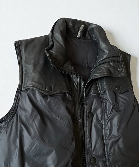 A/W 2005 DIOR HOMME “GRAM ROCK” LEATHER-TRIMMED VEST