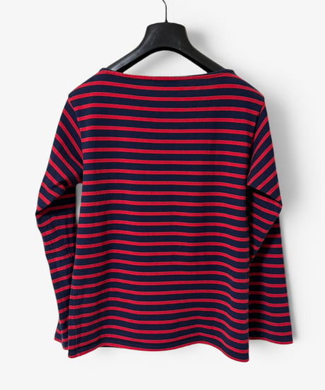S/S 2015 SAINT LAURENT PARIS BOAT NECK STRIPED LONG SLEEVE TOP［M］