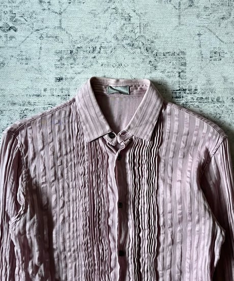 S/S 2005 Dior HOMME “BECK” Sheer Stripe Dress Shirt