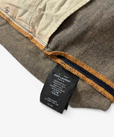 S/S SAINT LAURENT PARIS “SURF SOUND” D02 MUD WASH DENIM［27］