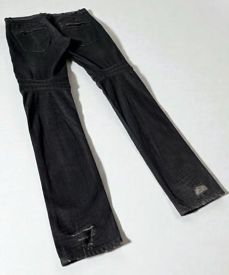 A/W 2010 BALMAIN BY CHRISTOPHE DECARNIN DAMAGE BIKER DENIM