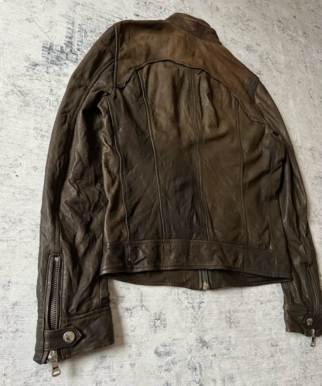 A/W 2003 D&G Dolce&Gabbana brown leather jacket