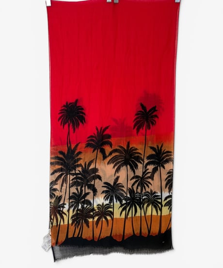 S/S 2016 SAINT LAURENT PARIS “SURF SOUND” PALM TREE SCARF
