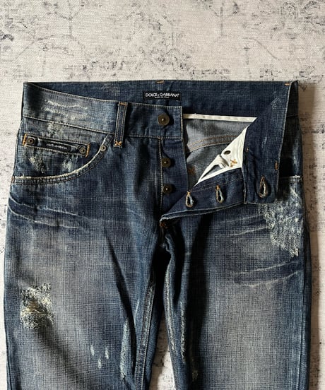 2000s DOLCE&GABBANA scratch denim